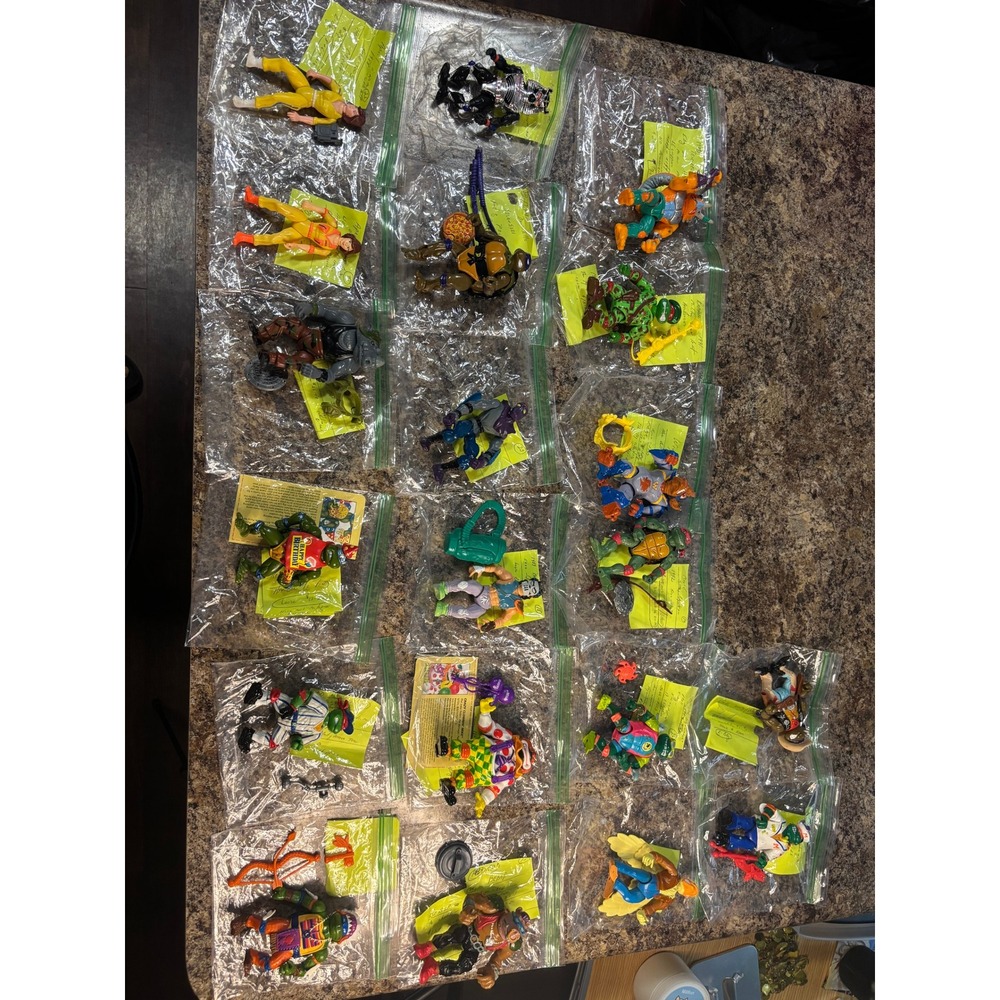 Vintage 80s 90s TMNT Action Figure and Accessories Lot of 20 Turtles